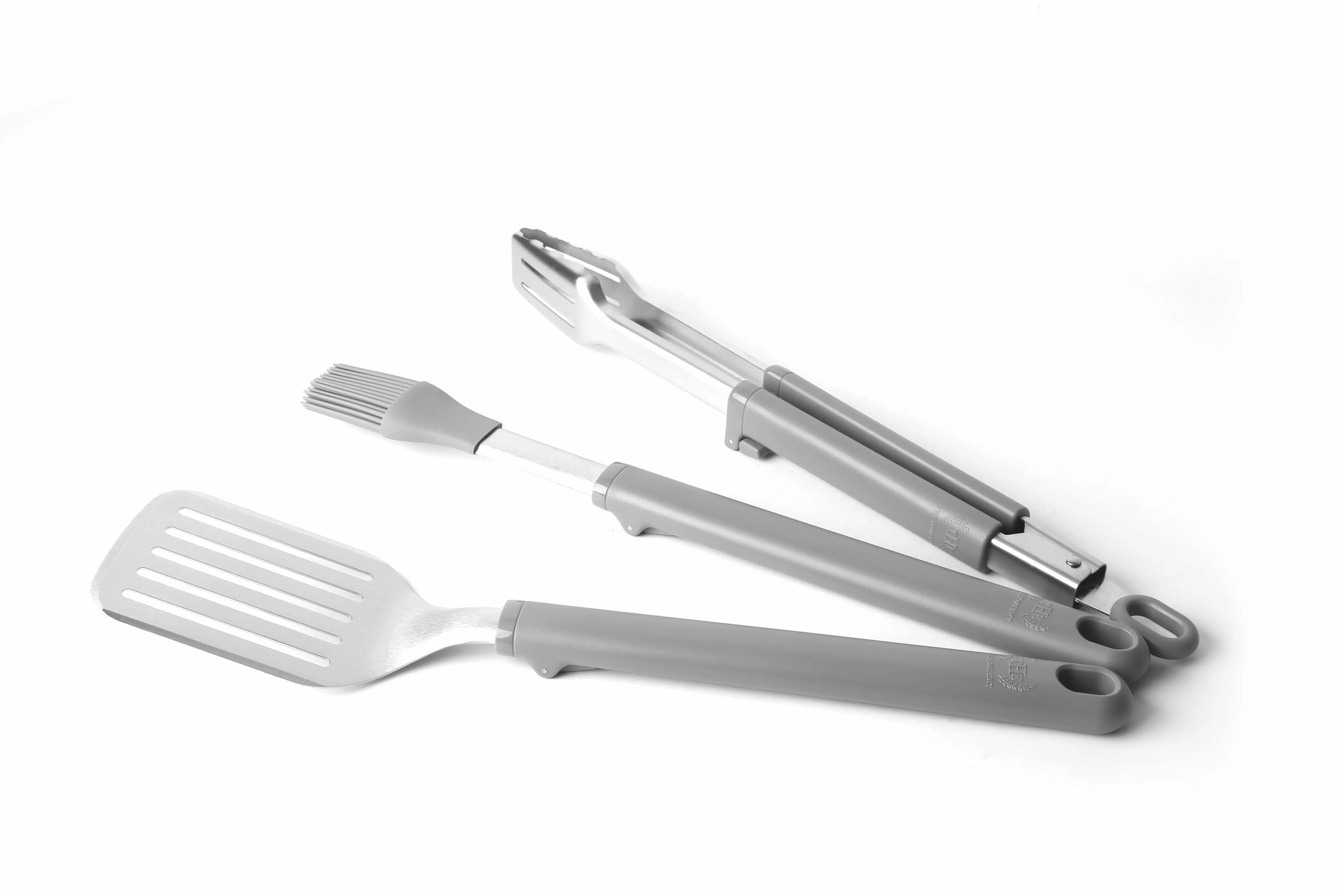 Home Edit 3 Piece Stainless Steel Grill Tool Set BBQ and Grilling
