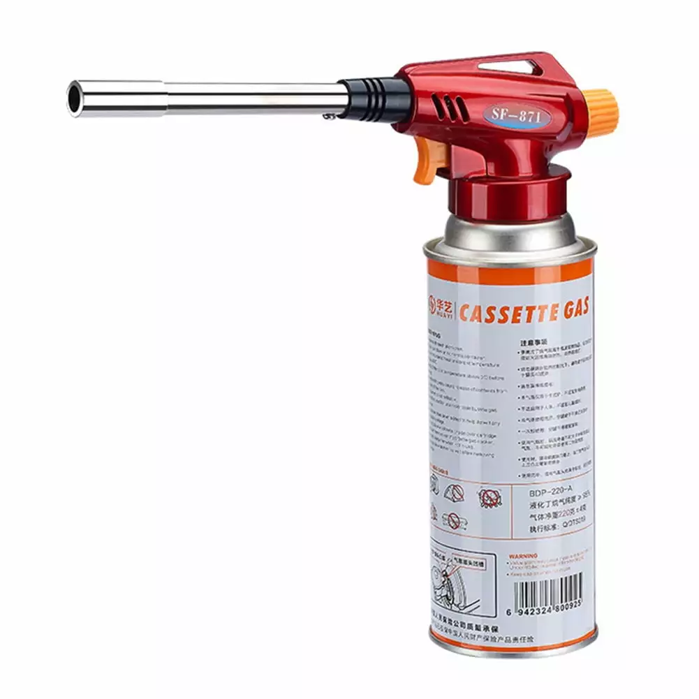 Travel-friendly Adjustable Gas Torch Lighter Stainless Heating Blower BBQ and Camping PIXNONTEA