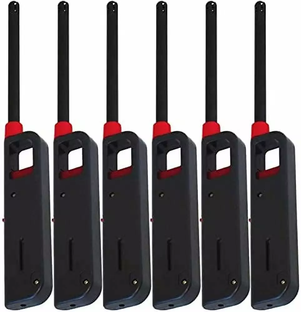 6 Pack Vezee Fuel Included Handi BBQ Grill Click Flame Long Stem Lighter Refillable Butane