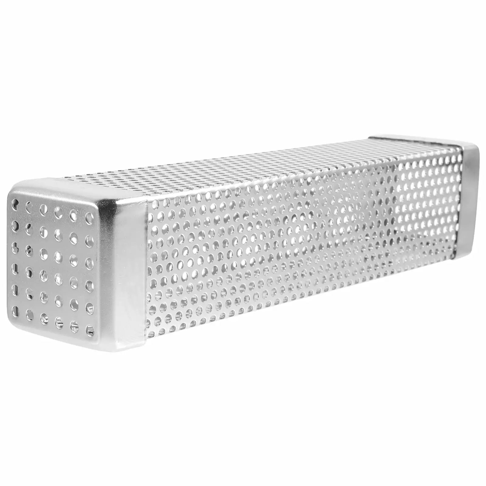 10 Inch Stainless Steel Square BBQ Smoker Box Wood Chips and Spices Outdoor Grilling FANN