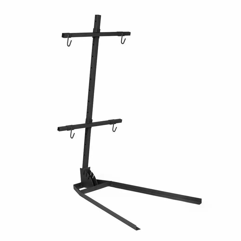 Ash & Ember Asado Cross Adjustable Base 61 x 28 Patagonian BBQ Stand 150 LB Capacity High Temp Black Paint