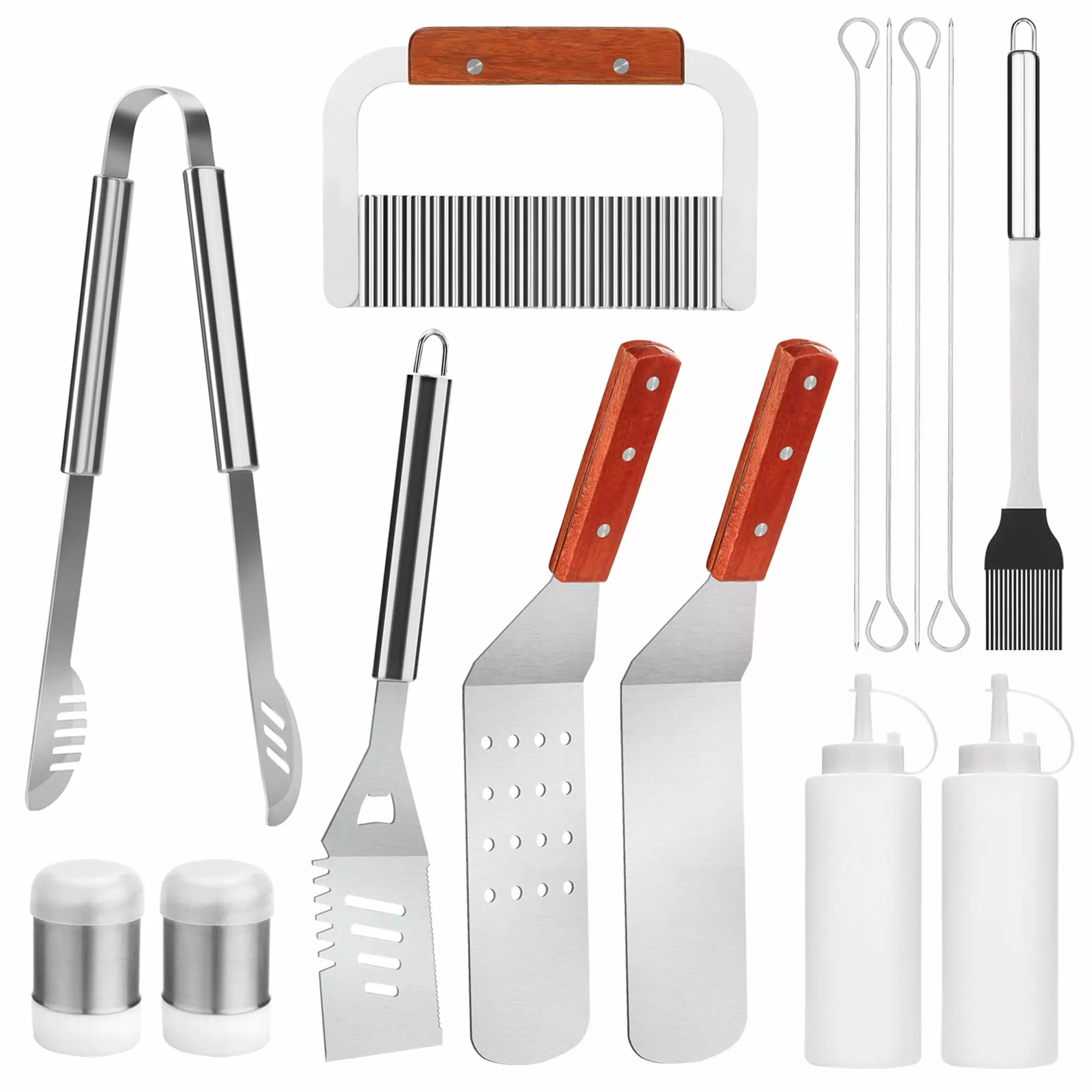 14 Pcs BBQ Grill Tool Set Stainless Steel Grilling Accessories Backyard Cooking IMAGE
