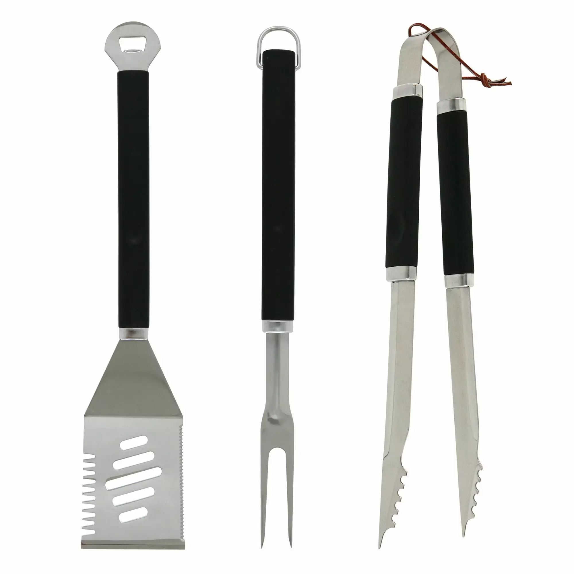 Mr Bar-B Q Plastic Finger Grip 3 Piece Grilling Tool Set Mr. Bar-B-Q