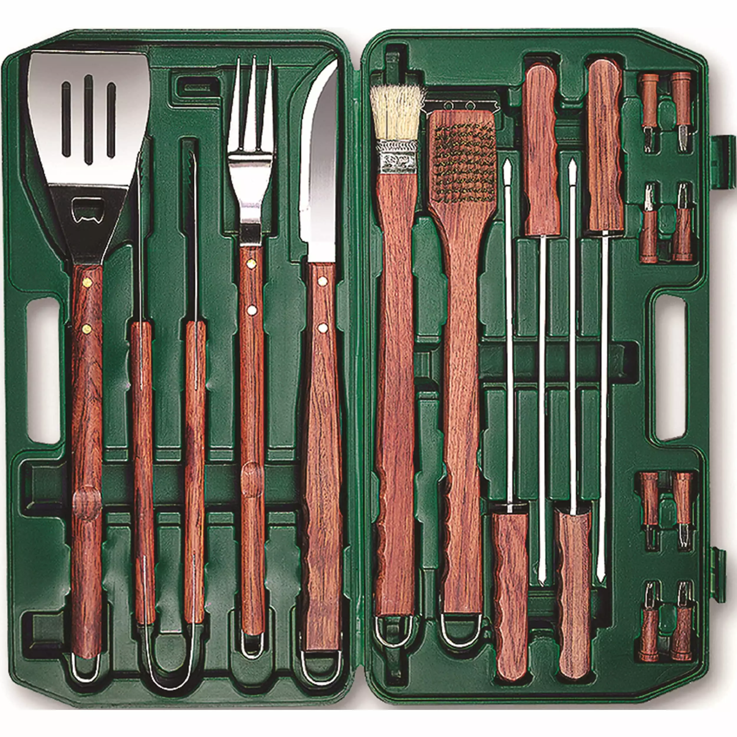 Fashion 18 Piece BBQ Set 24 X 16 Inches Made China Gl9129 Outdoor Cooking Sweet Pea Jewellery