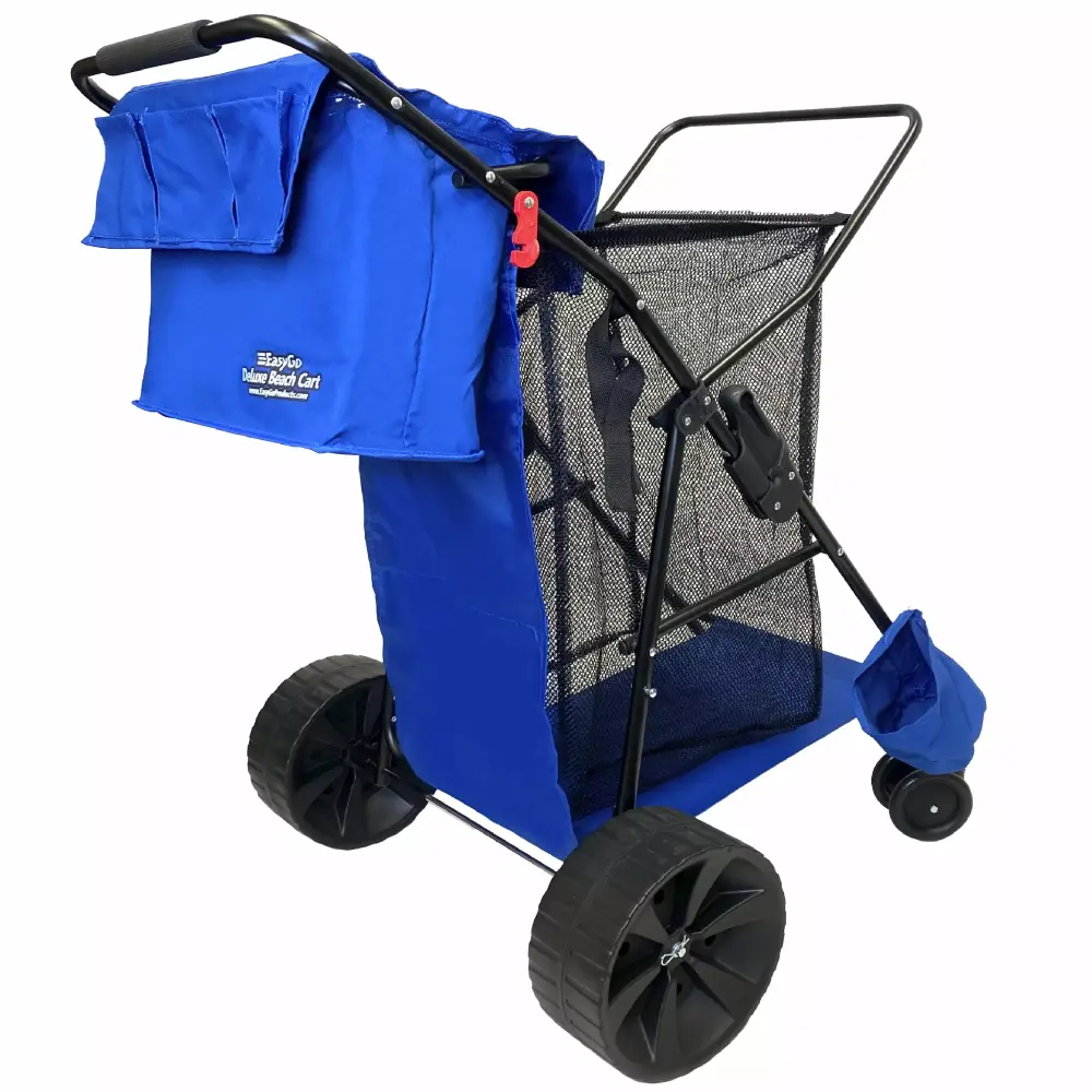 Beach Umbrella Wagon Cart Deluxe Heavy Duty Folding Ocean Utility Cart Storage
