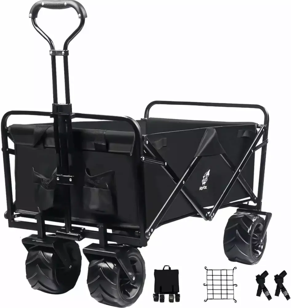 Heavy Duty Beach Wagon Cart Outdoor Folding Utility Camping Garden Cart