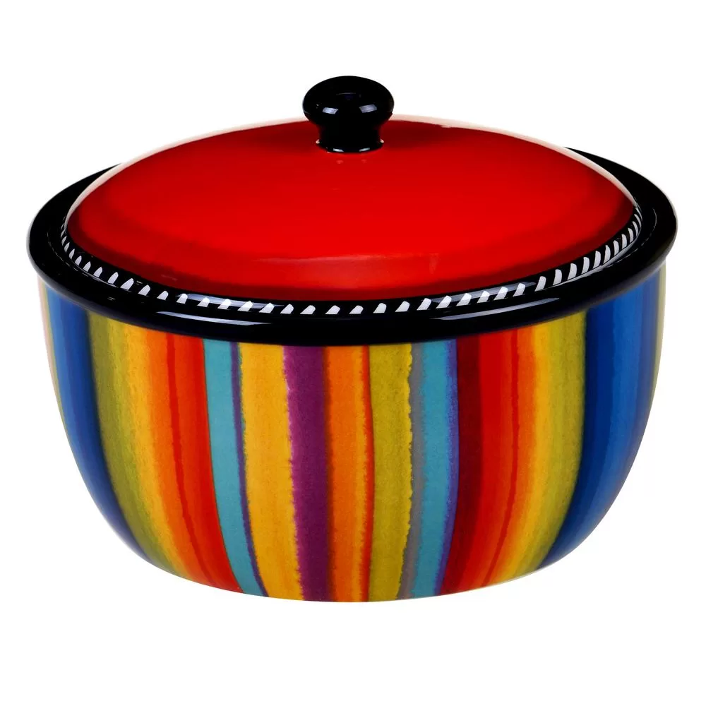 Certified International Sierra 8.25 . Multicolored Bean Pot