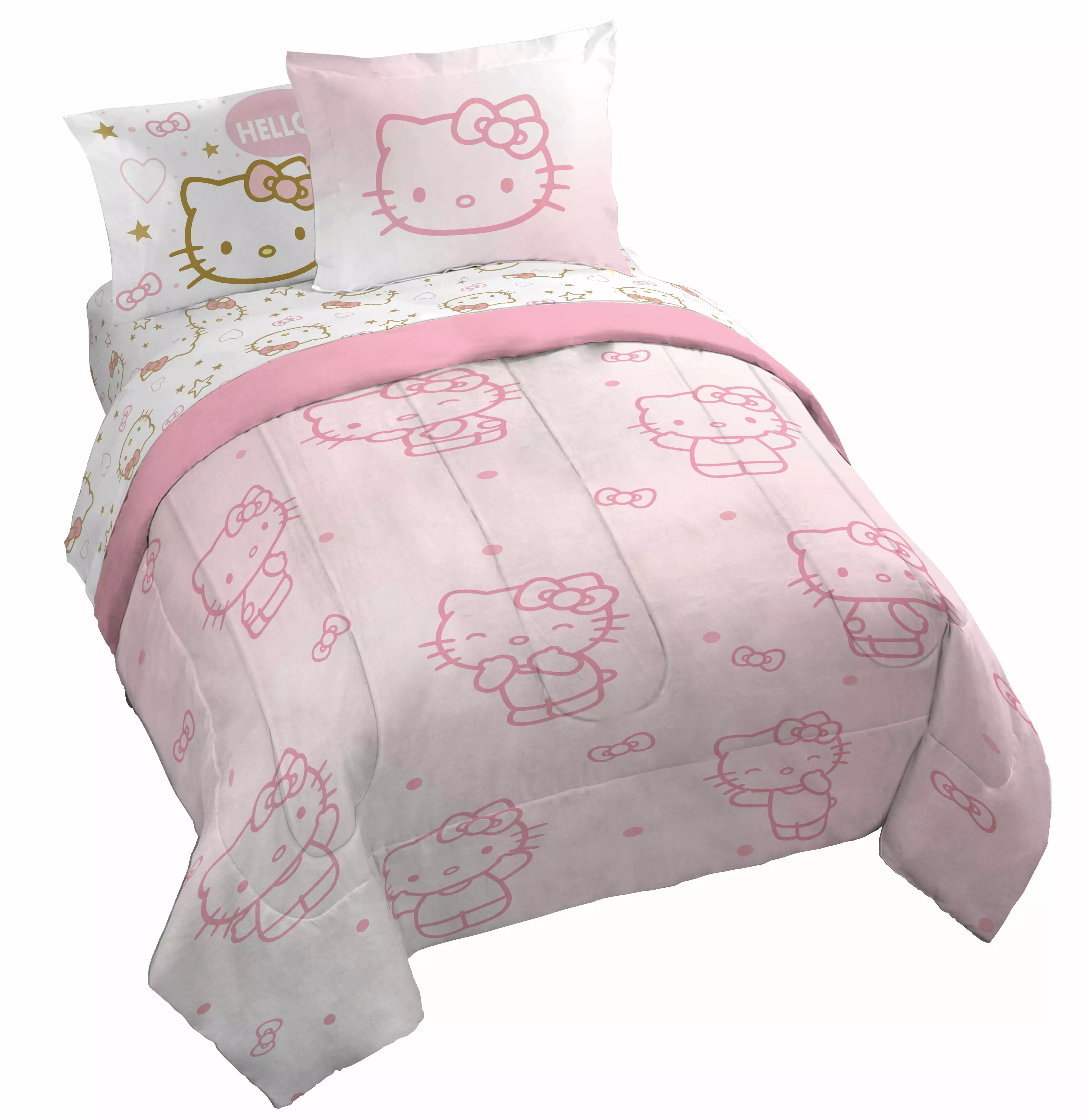 Sanrio Hello Kitty Stars 7-Piece Queen Size Bed Set Shams