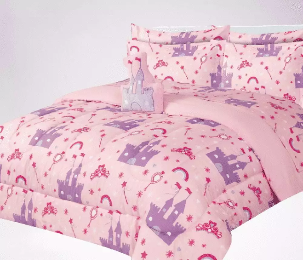 6-PC Twin Princess Palace Complete Bed Bag Comforter Bedding Set Furry Friend and Matching Sheet Set Kids Boys Girls Super...