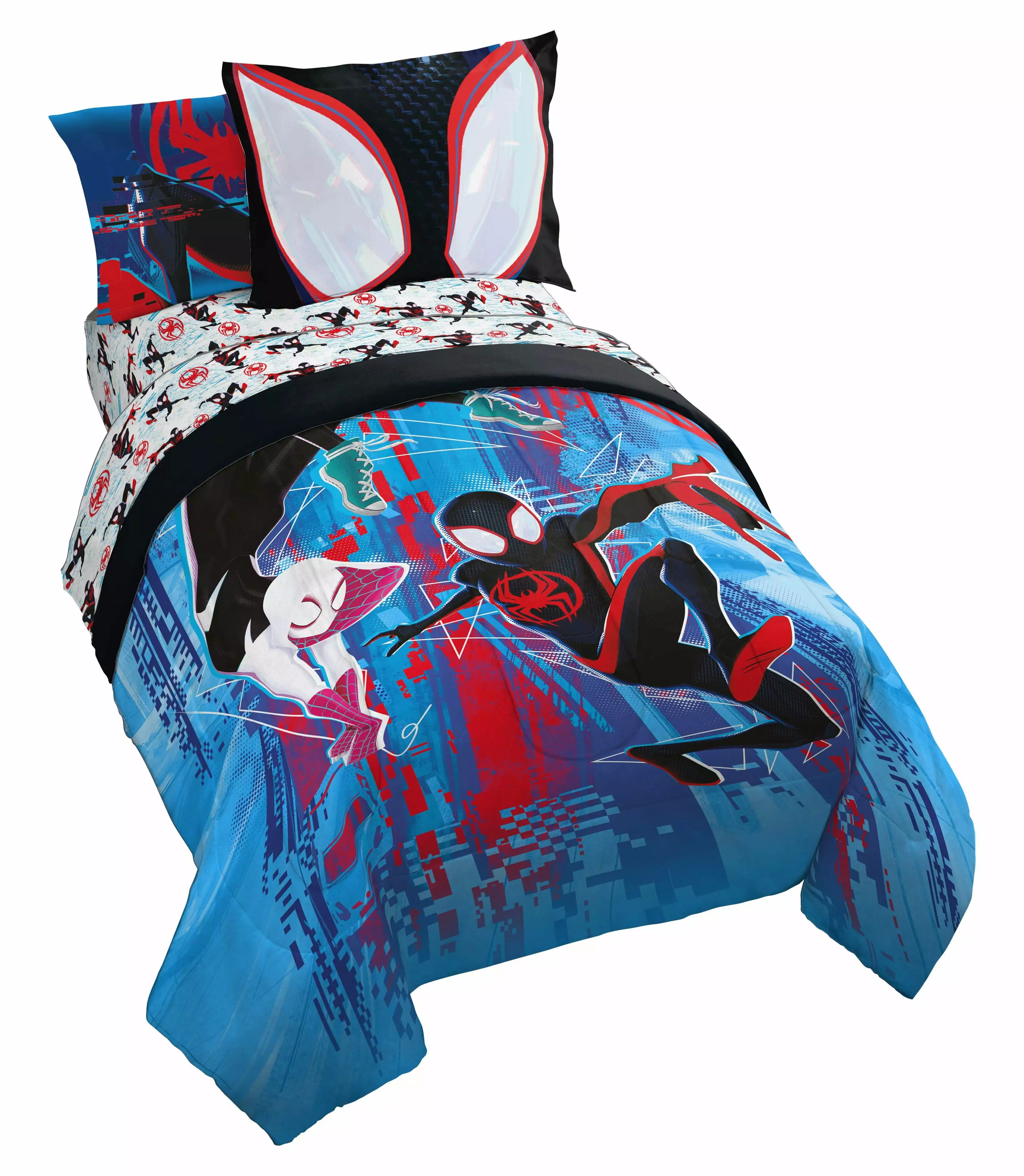 Spiderman Glitch Kids 5 Piece Twin Bed Set 100% Microfiber Jay Franco