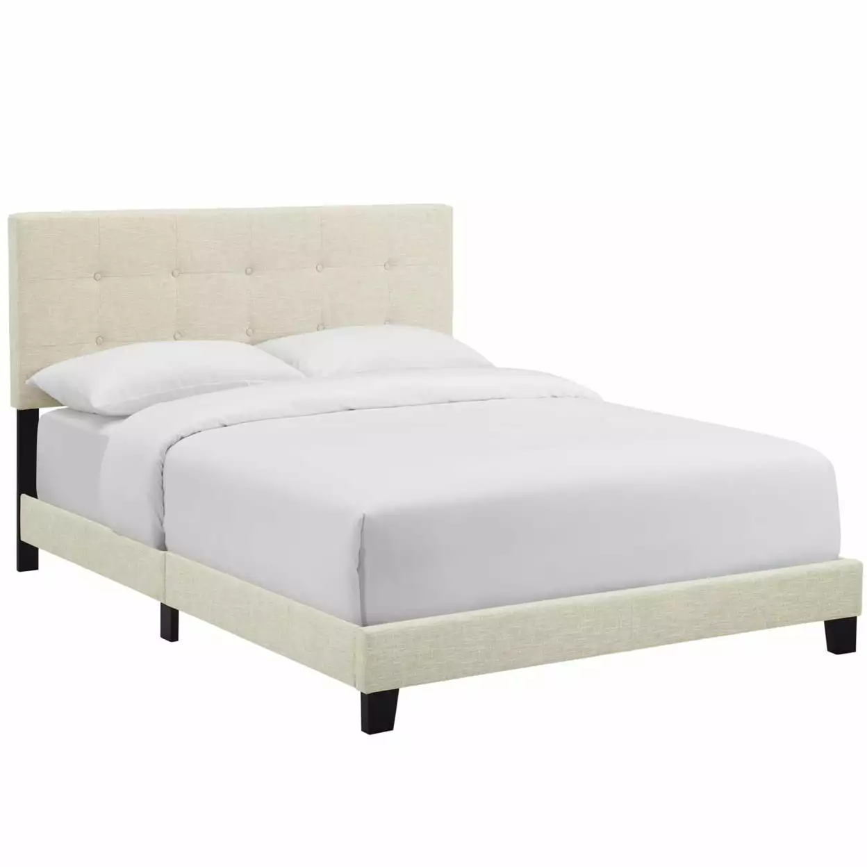 Amira Queen Upholstered Fabric Bed 6001-BEI Modway
