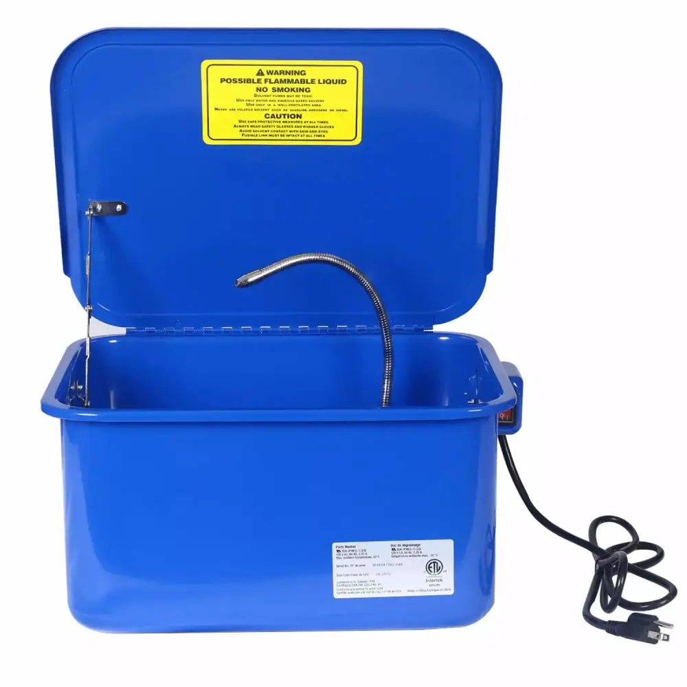 3.5 Gallon Electric Automotive Parts Washer 110V Pump - Benchtop Cabinet Cleaning System
