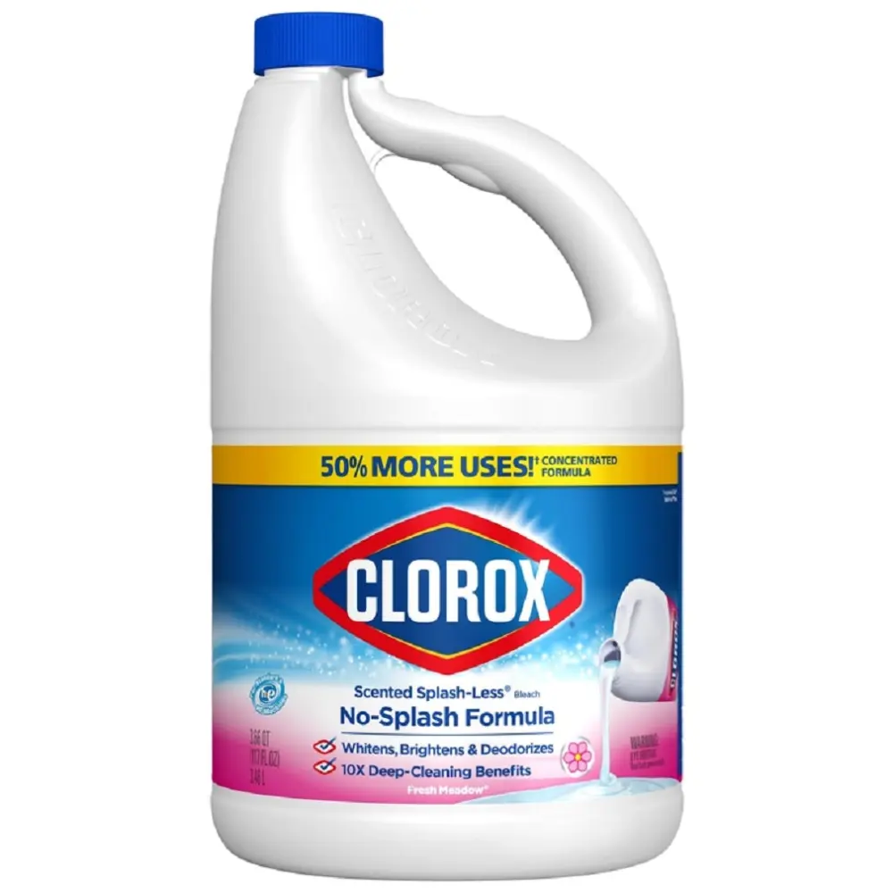 Clorox Splash-Less Fresh Meadow Bleach - 117 Oz Low Splash Formula