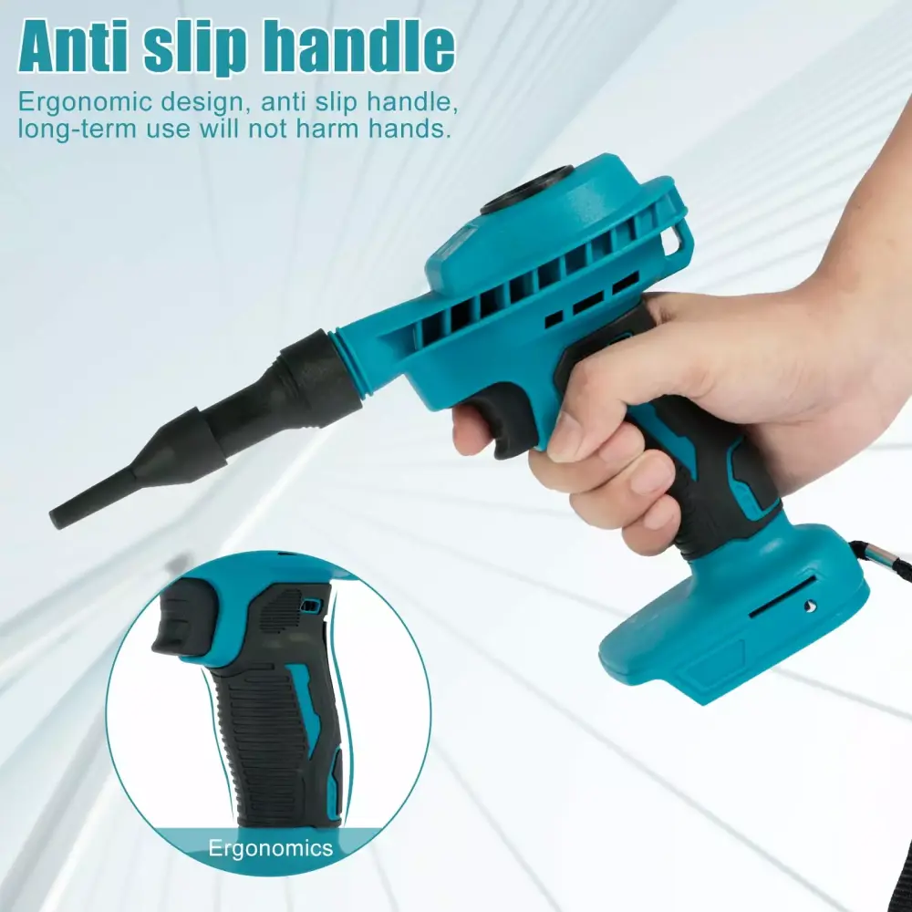 Lzvxtym 50W 21V Cordless Lithium Electric Dust Blower 2 Nozzles High
