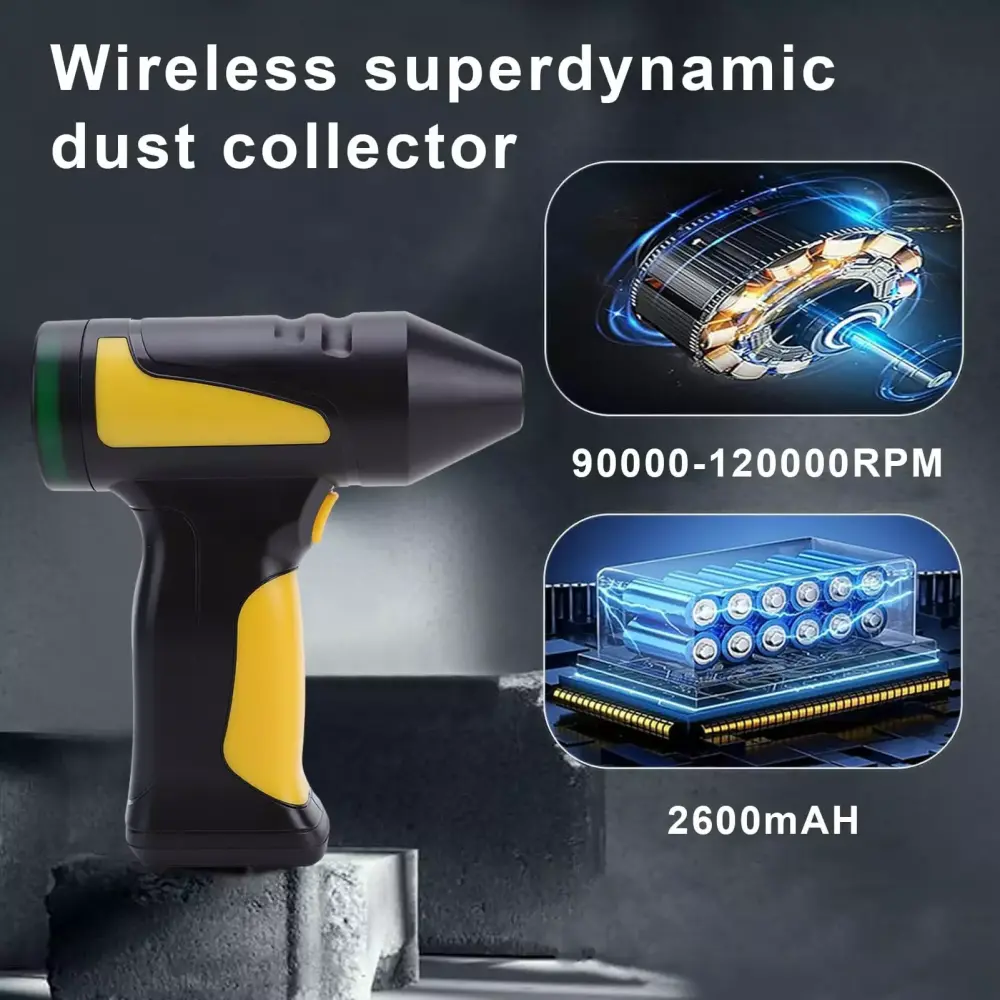 Xeyise Cordless Electric Air Duster Powerful High Speed Adjustable Airflow Rechargeable Handheld Jet Blower