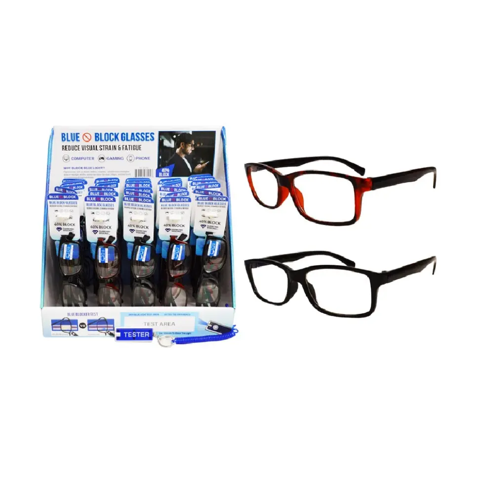 Diamond Visions 11-3125 Rectangle Blue Light Block Glasses Eye Protection