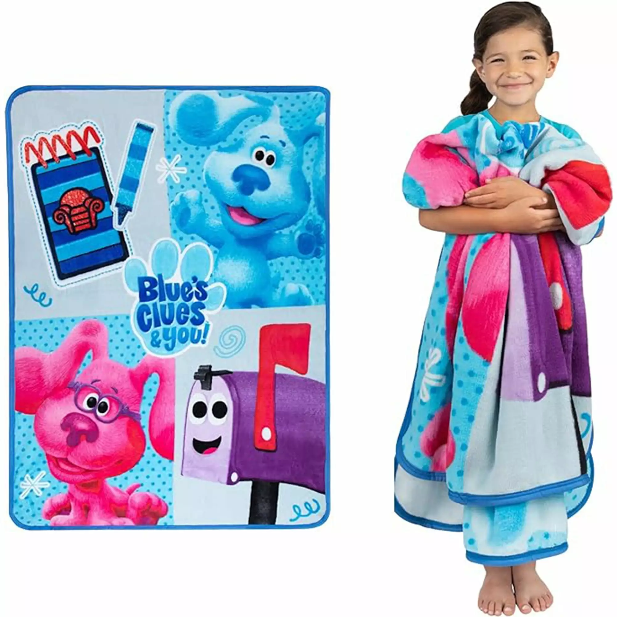 Blues Clues 46 x 60 Bedding Multicolor Super Soft Plush Micro Raschel Throw Blue's Clues