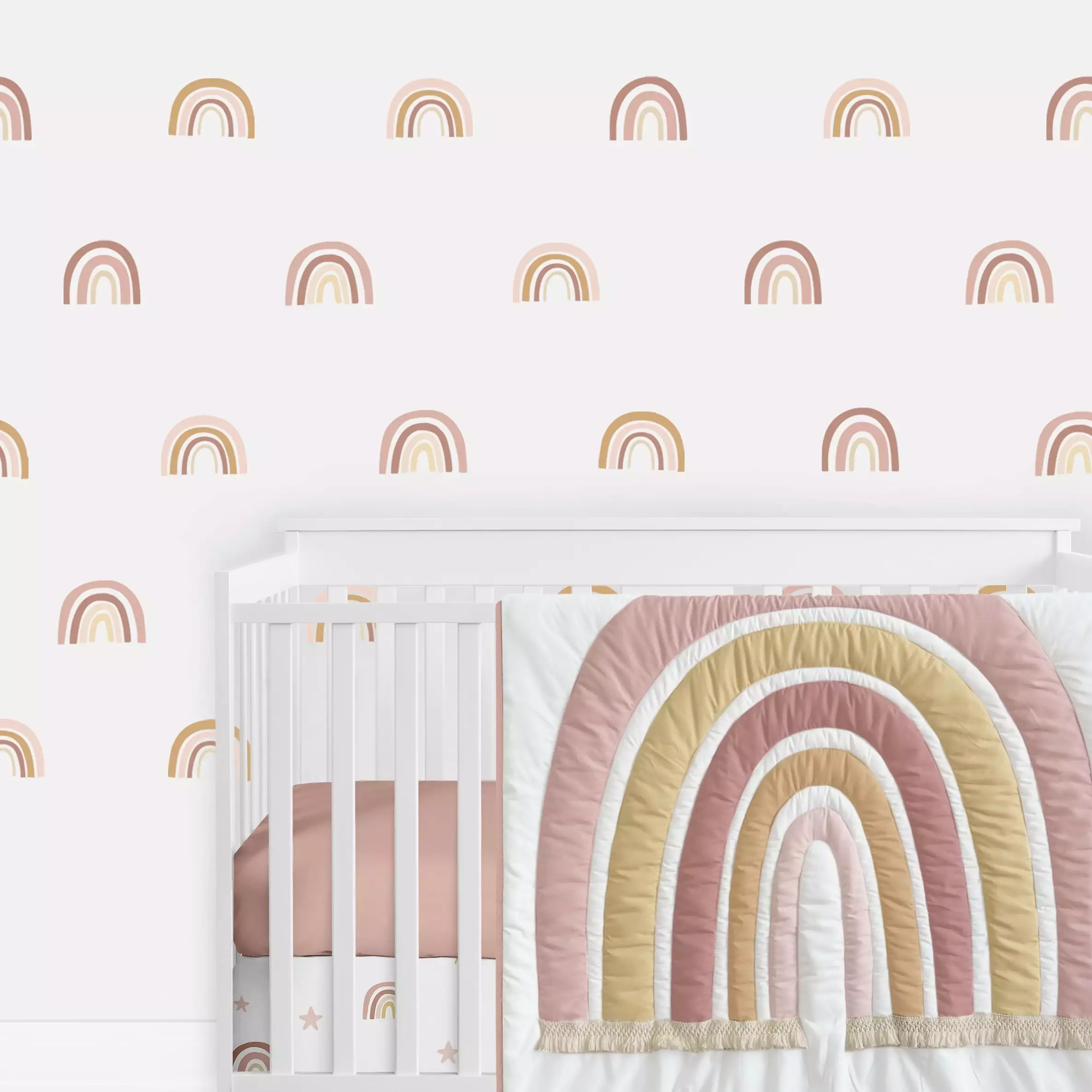 Boho Rainbow Wall Decal Set 4 Sweet Jojo Designs Nursery Kids Room Decor