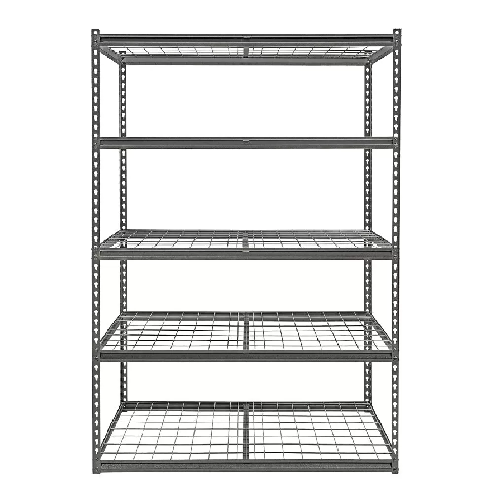 ProSource 310-ORG2505M Boltless Shelving Unit Black Speckled Heavy Duty Storage Rack