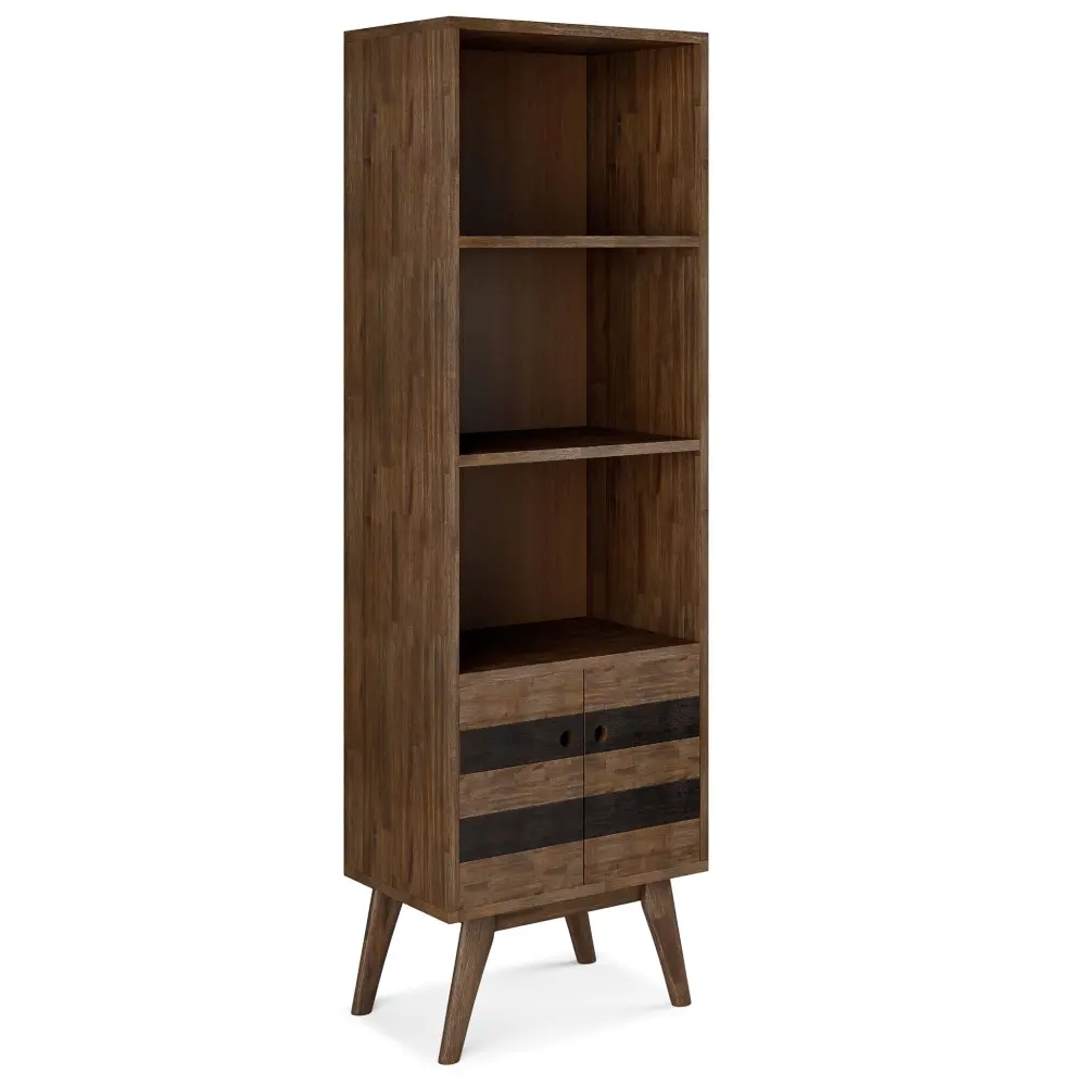Clarkson - Bookcase Storage - Rustic Wholesome Aged Brown (Model EZ-Desk)