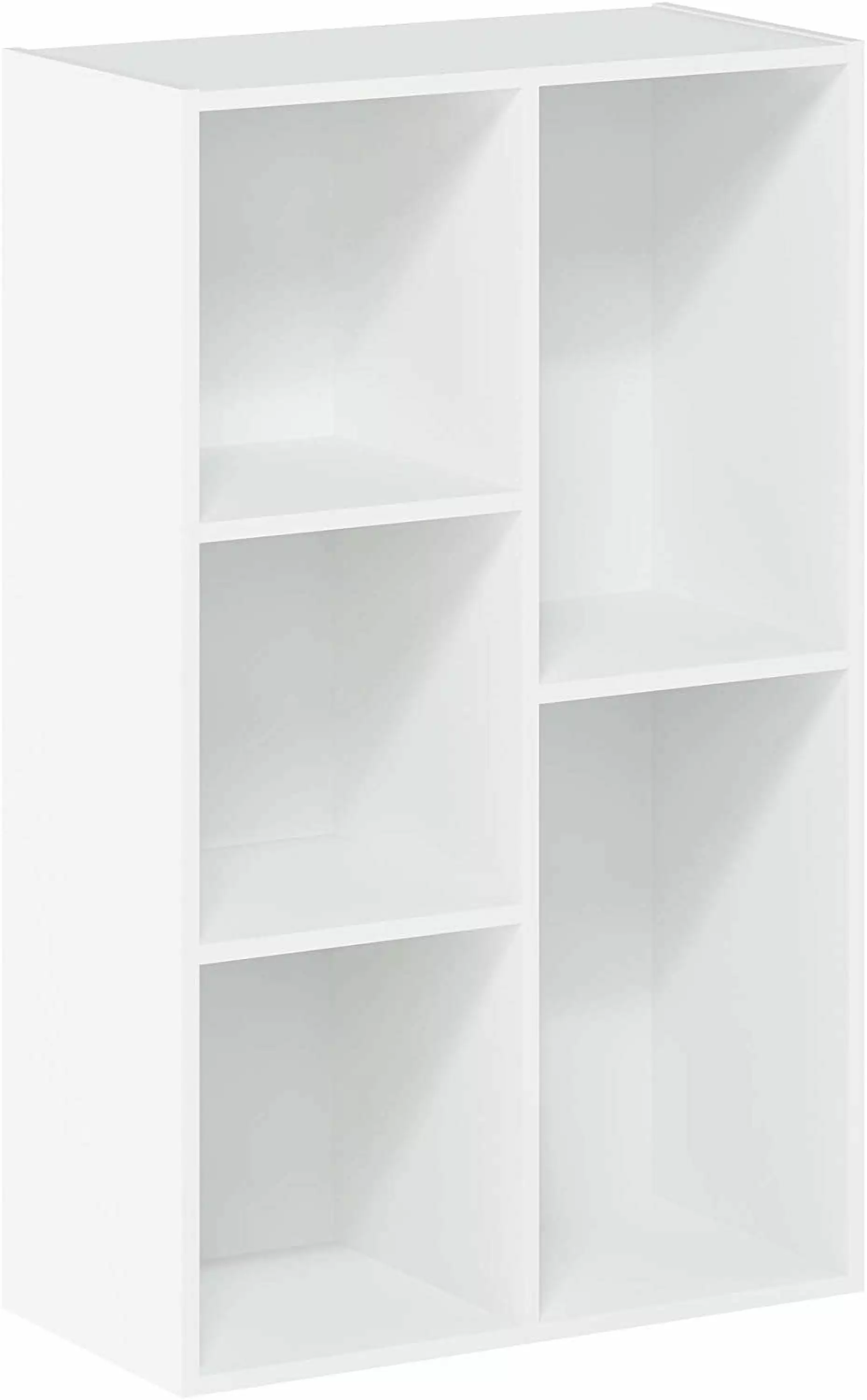 Bookcase 5 Cube Utility Book Organizer Shelves Bedroom Living Room Home Office White qichen