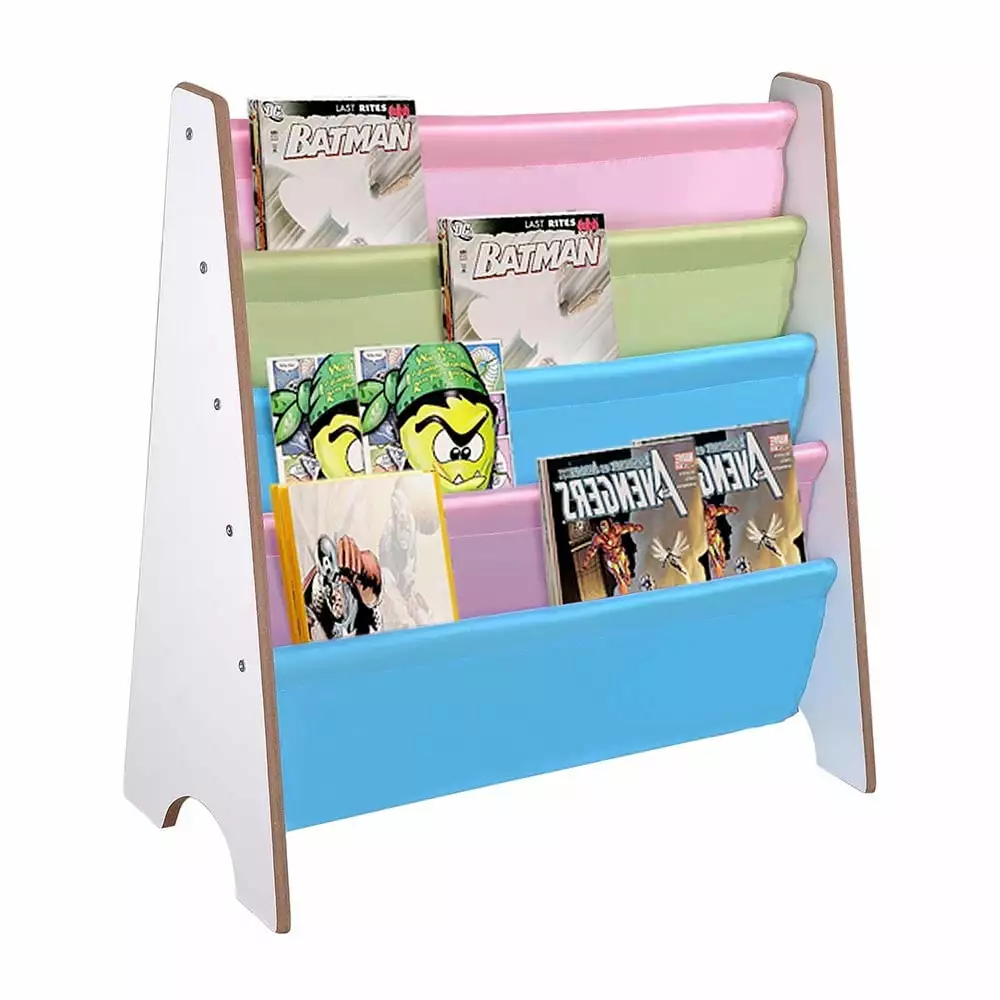 Kids Book Shelf Book Storage Holder Display Arranger White Color Branded
