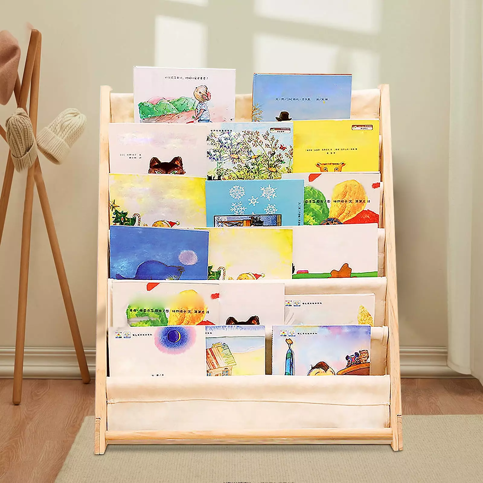 6 Layer Book Storage Display Shelf Kids Bookshelf Toddlers Book Arranger Children Bookshelf Classroom Study Room Nursery M...