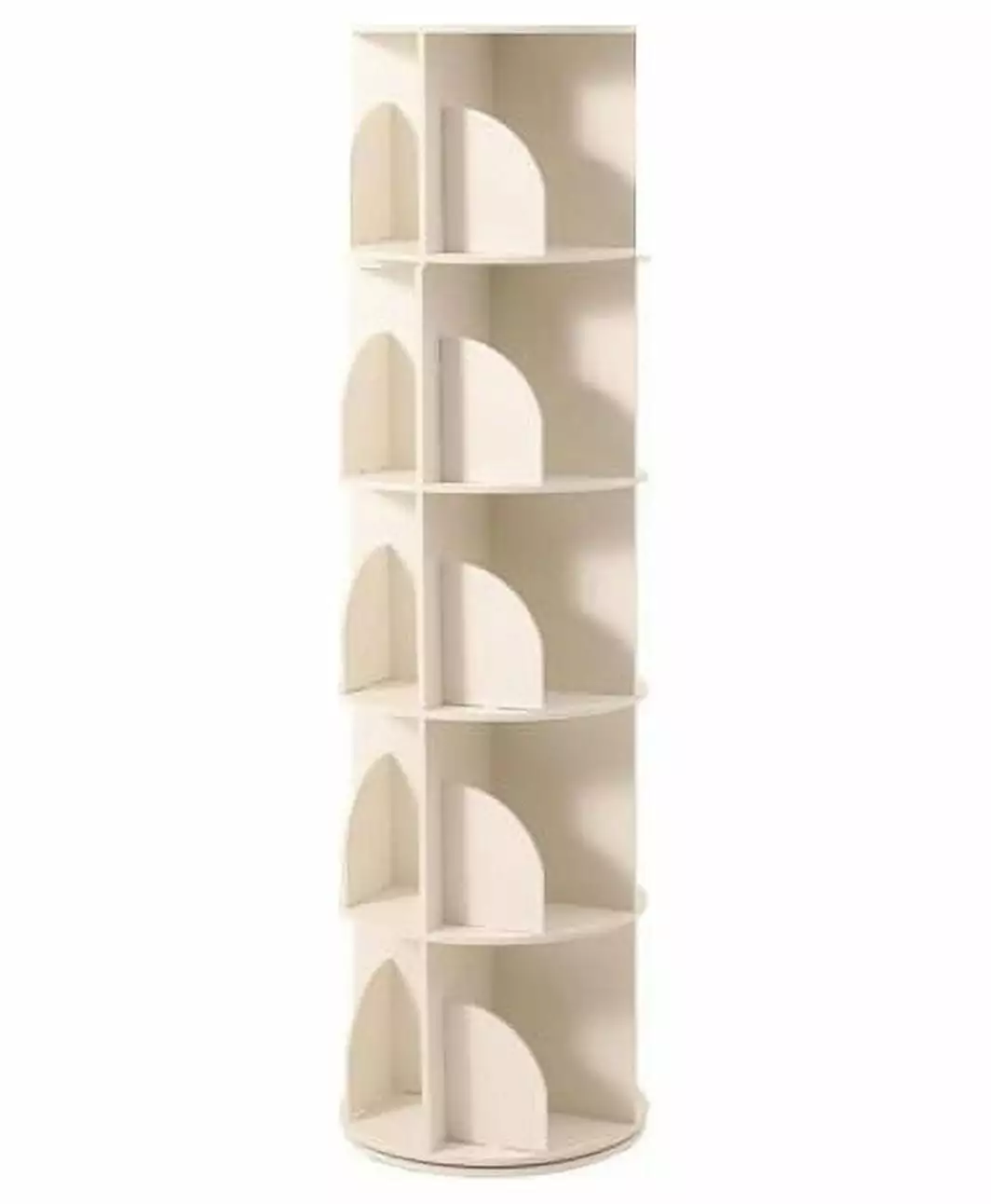 5 Tier 360 Rotating Stackable Shelves Bookshelf Arranger TOYTEXX