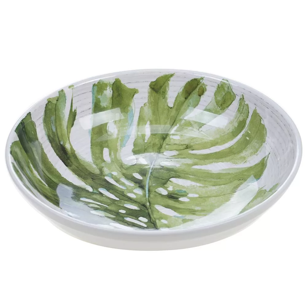 Certified International Palm Leaves 136 oz Serving Bowl Salads and Fruits
