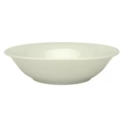 HIC 78015 Porcelain Round Vegetable Bowl 9.75 Inch Classic White Serving Dish