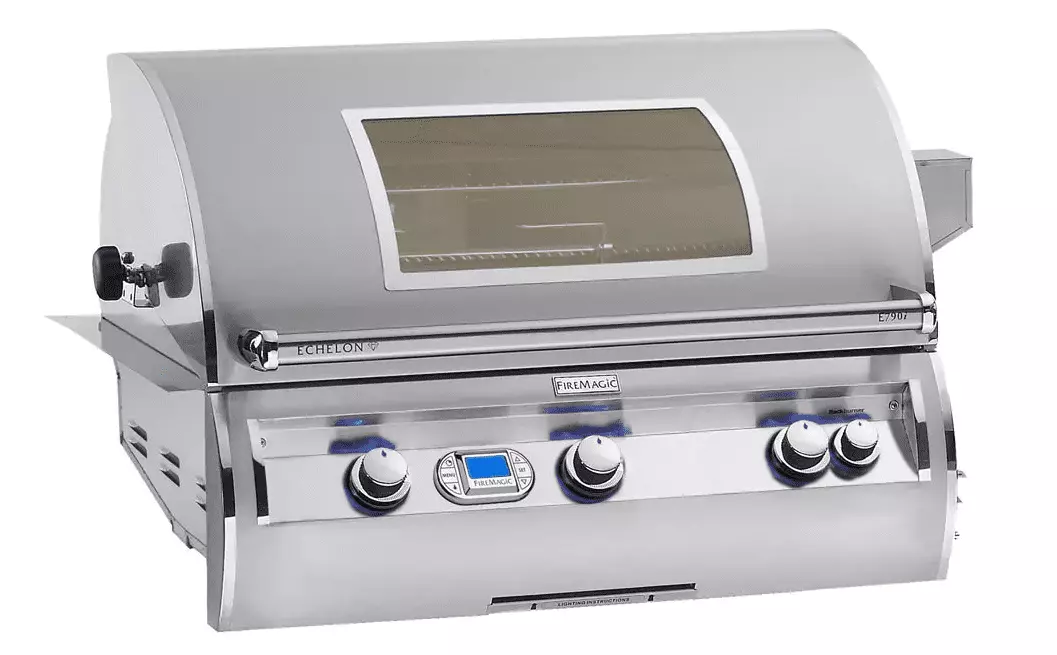 Fire Magic Echelon Diamond E790i 36-inch Built- Gas Grill Rotisserie Digital Thermometer and Magic View Window Propane