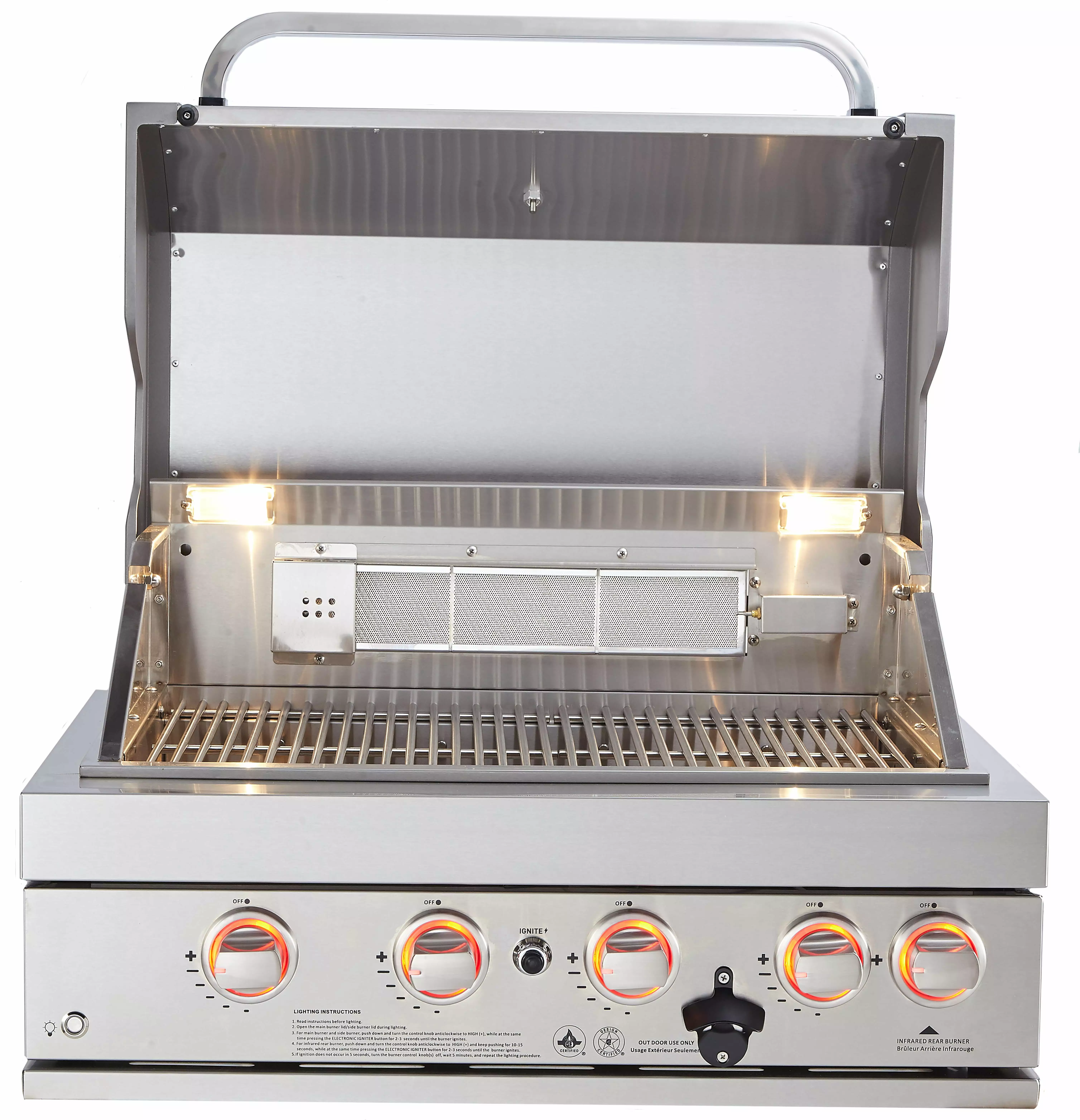 Mont Alpi 400 Built Gas Grill Stainless Steel Outdoor Cooking