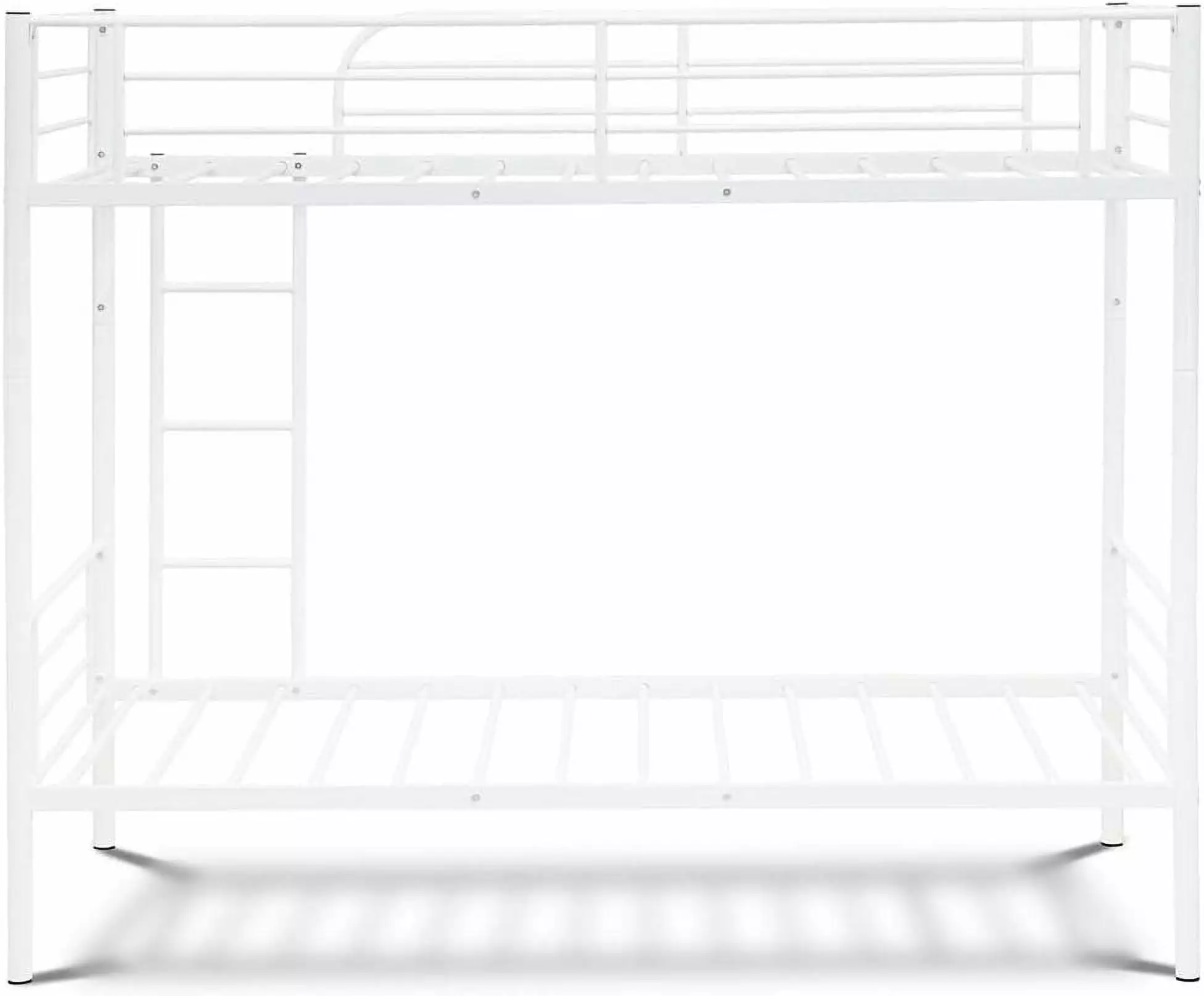 DAT0WHI Twin Bunk Bed White - Space-Saving Kids Bedroom Furniture YOUFF