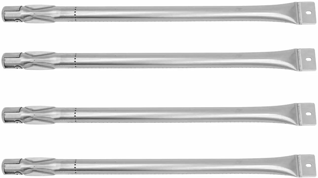 Set Four Stainless Steel Burners Brinkmann and Charmglow BBQ Grill Models Quickflame