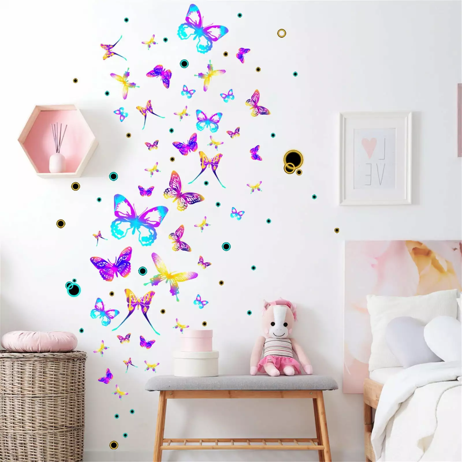 Dvkptbk Clearance Butterfly Wall Stickers DIY Decorative Background Living Room