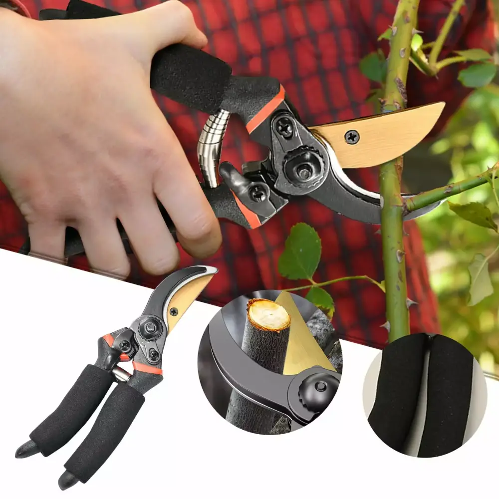 Clearace TOFOTL Bypass Pruning Shears Heavy-Duty Garden Scissors SK5 Blades