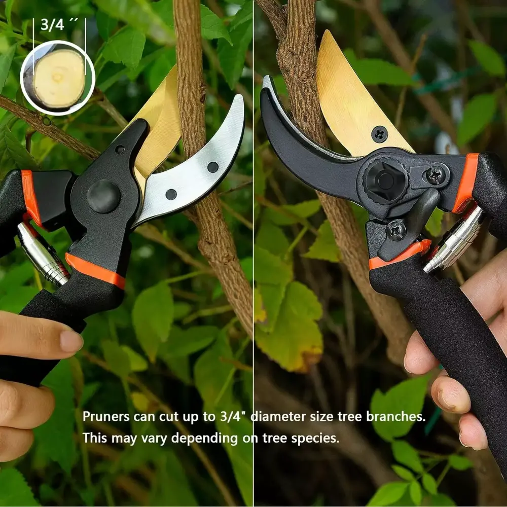 8.5 Professional Precision Bypass Pruner Hand Shears High-Standard Plant Hedge Clippers Luxury Garden Shears