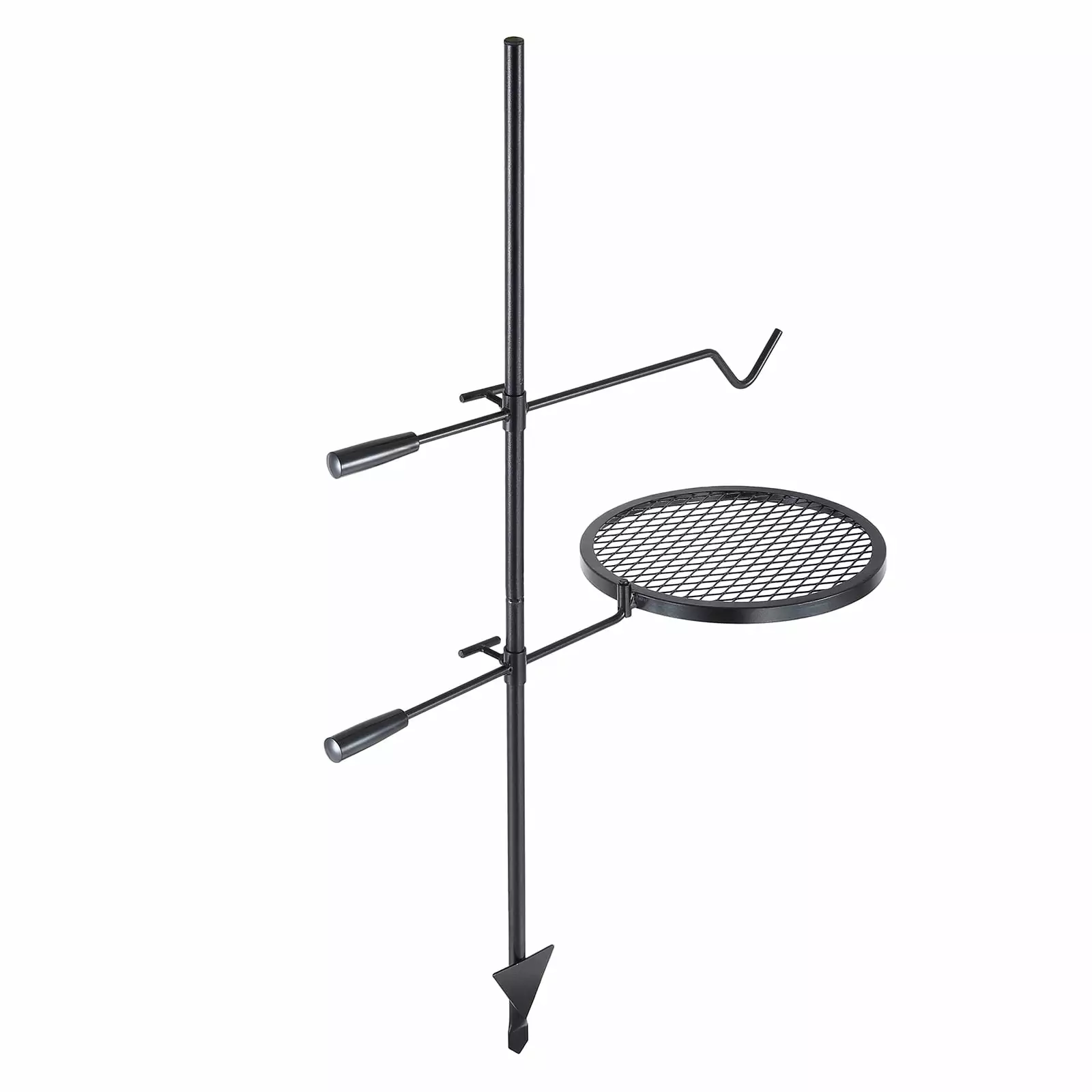 SKYSHALO Adjustable Swivel Campfire Grill Grate Heavy Duty Steel Open Fire Cooking