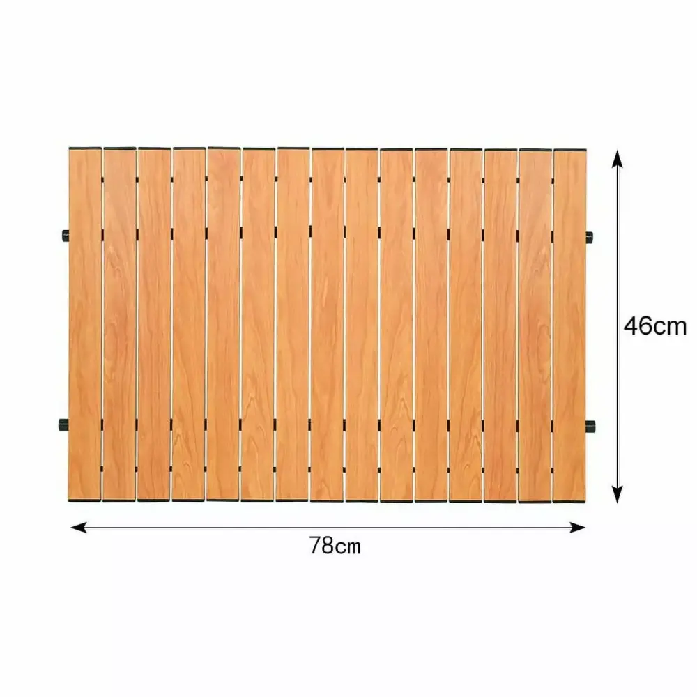 Aluminum Alloy Foldable Camping Trolley Tabletop Wood Cover Multi-functional Wagon Trailer