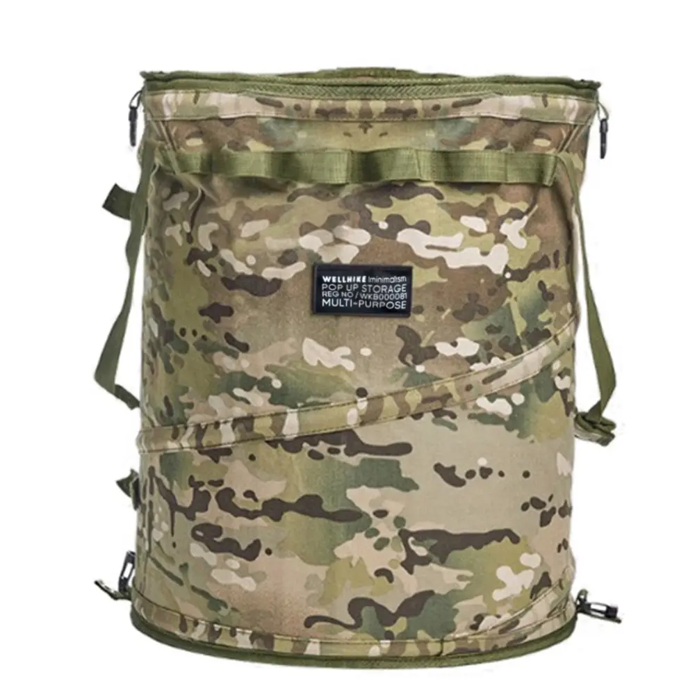 Yucurem Foldable Waterproof Camping Trash Can CP Camo Outdoor Travel Style