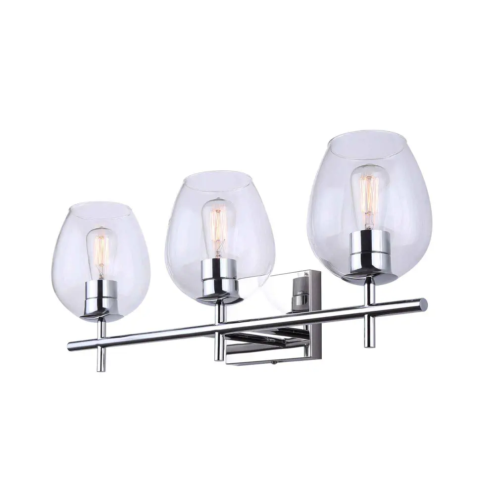 Cain 3-Light Interior Wall Light, Shiny metal