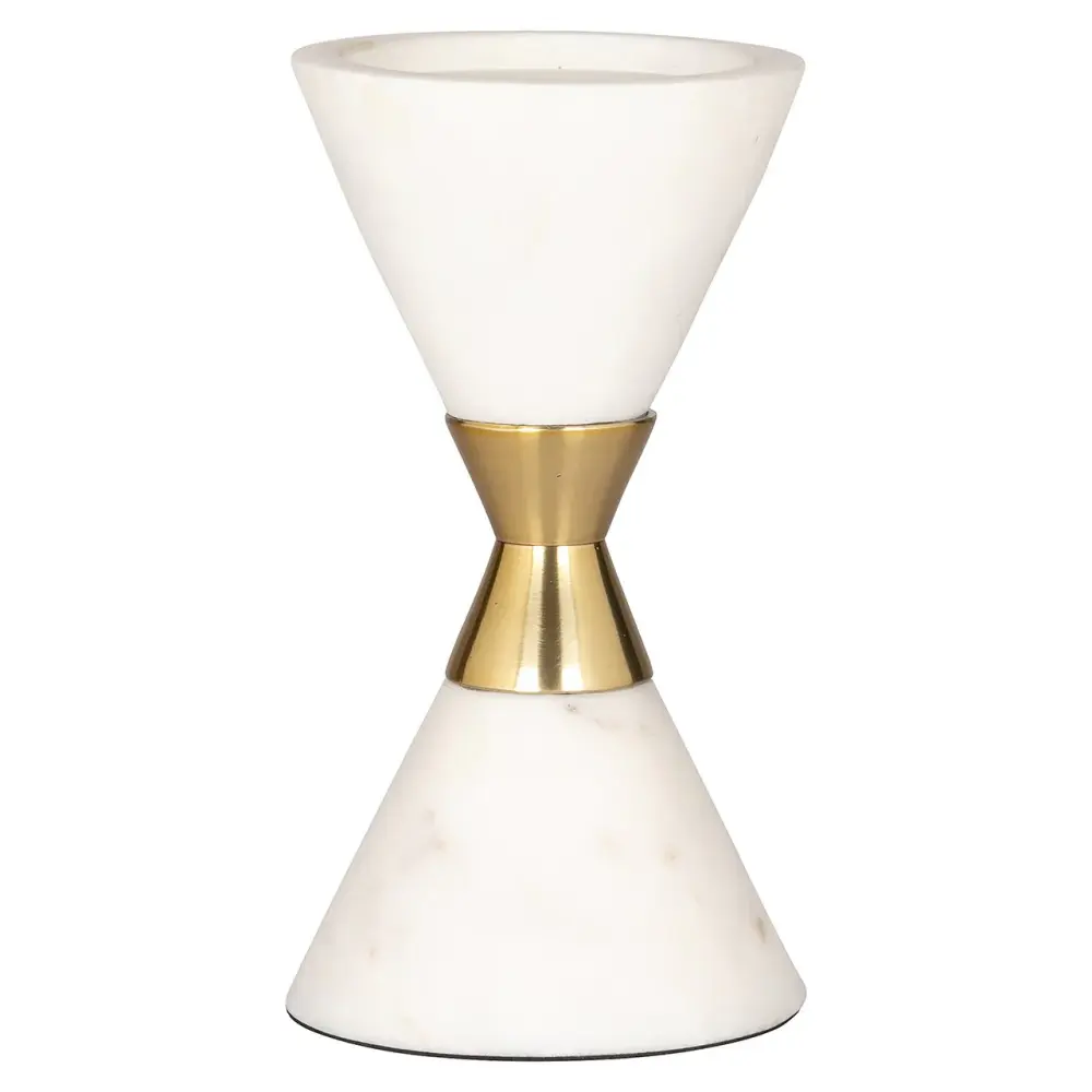 Jurre Marble Candle Holder - Pearl