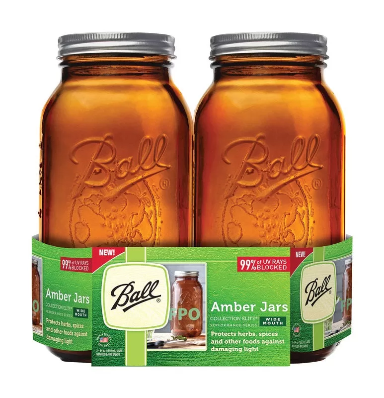 Ball Collection Elite Wide Mouth Canning Jars 1/2 Gallon Glass Jars