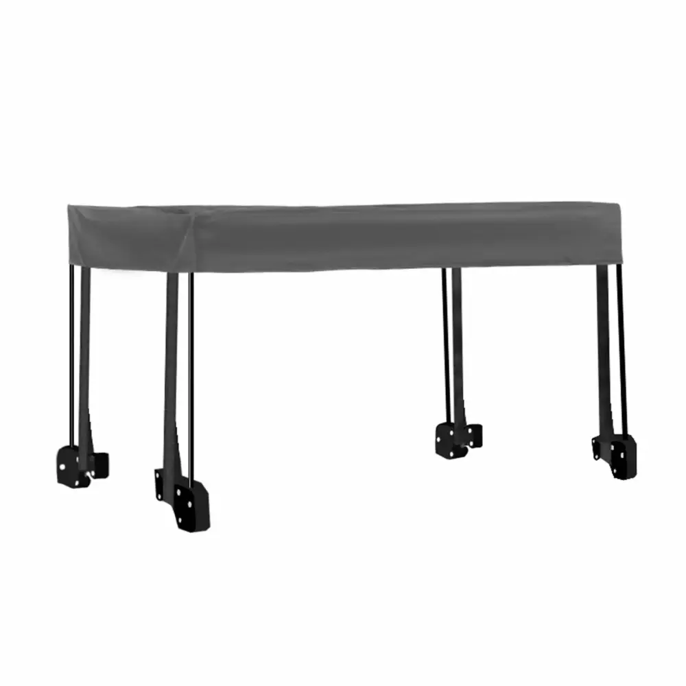 Grey Awning Canopy Wagon Attachment Sun Shade Cover Folding Trolley Cart Grey