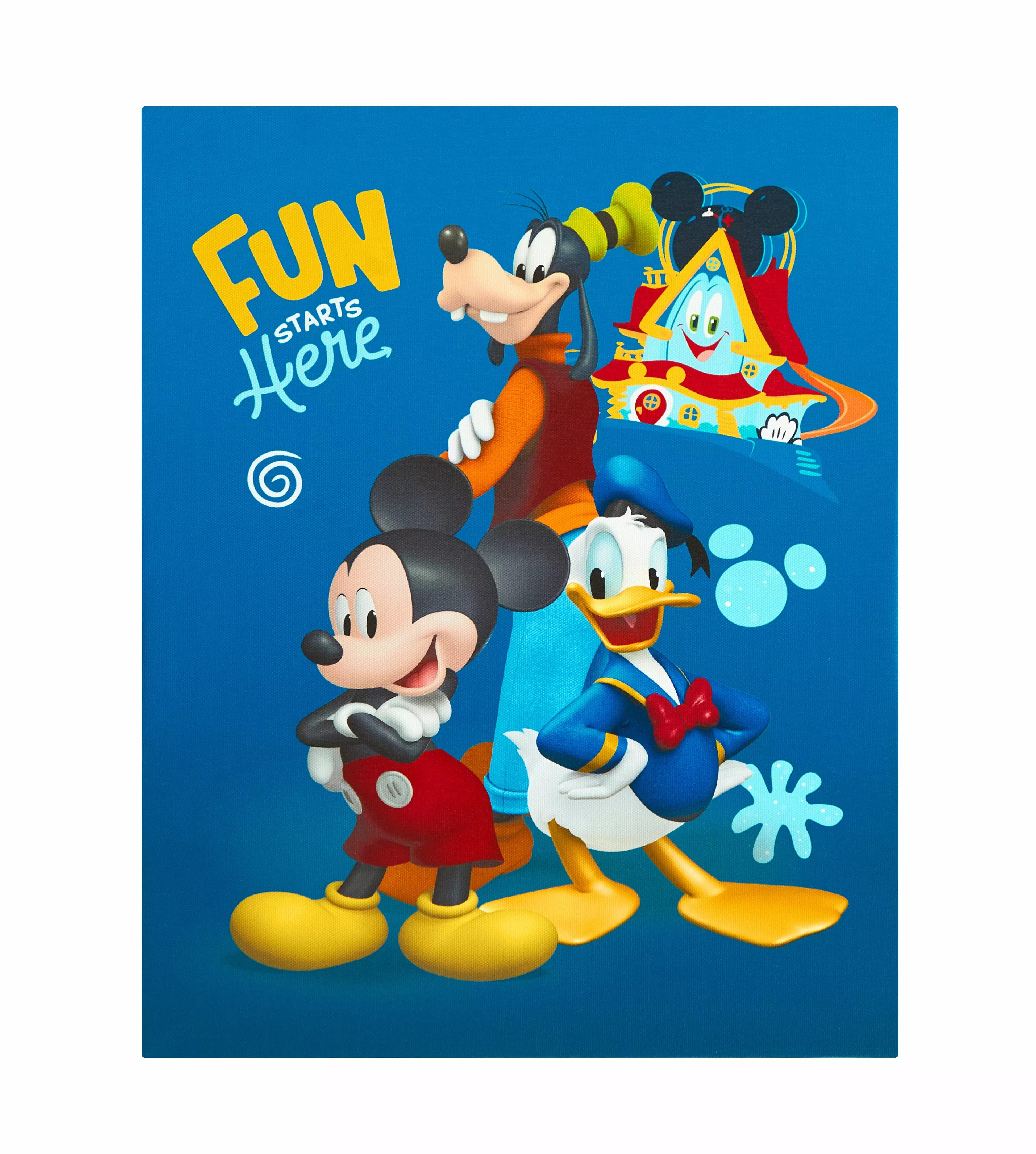 Disney Mickey Mouse Blue LED Canvas Art Print Children's Room Decor