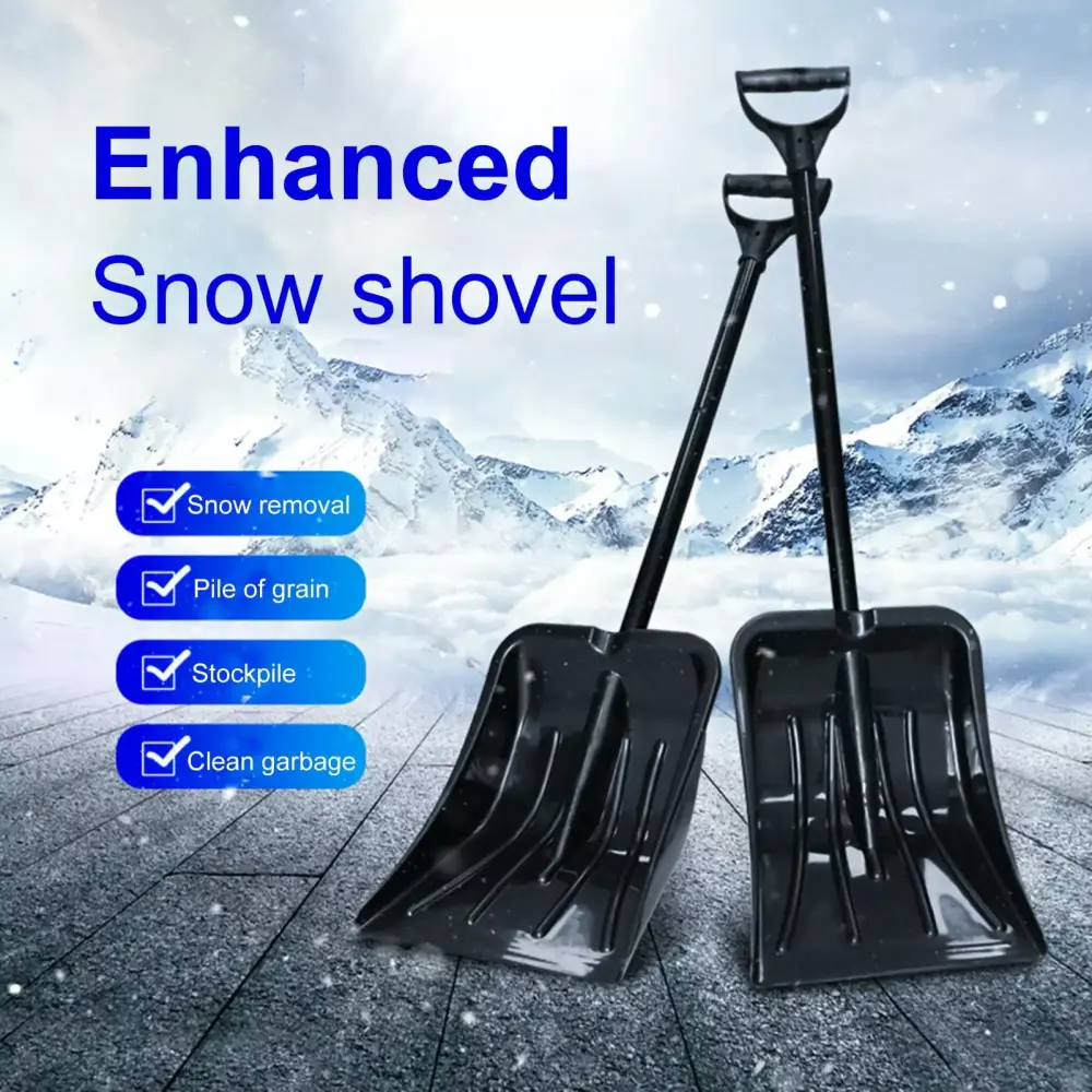 jiaroswwei Snow Shovel High Hardness Rust-proof Metal Car Ice Snow Removal Shovel