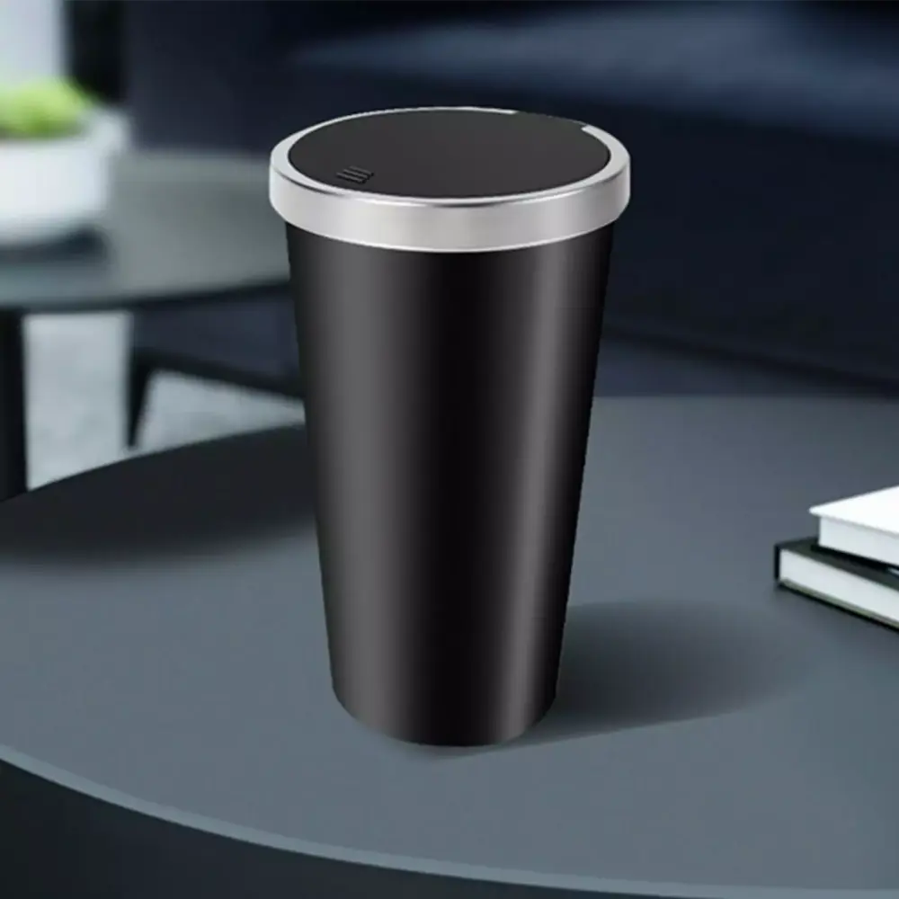 Baetikot Car Mounted Garbage Bin Storage Box Multifunctional Press Open Lid Car Trash A