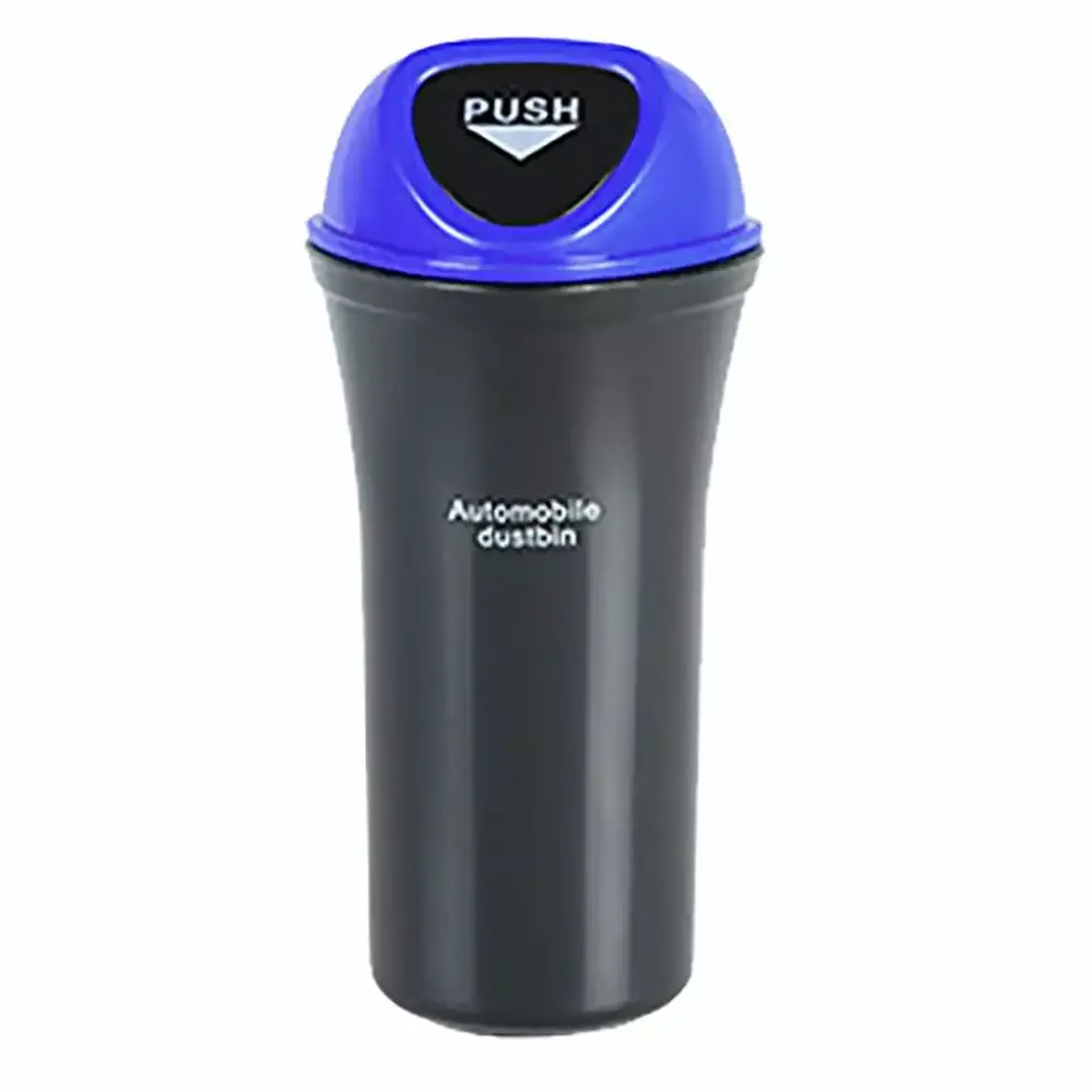 PHIGZNT Hanging Mini Car Trash Can Lid Waterproof Odorless Garbage Bin Travel Office Home Blue
