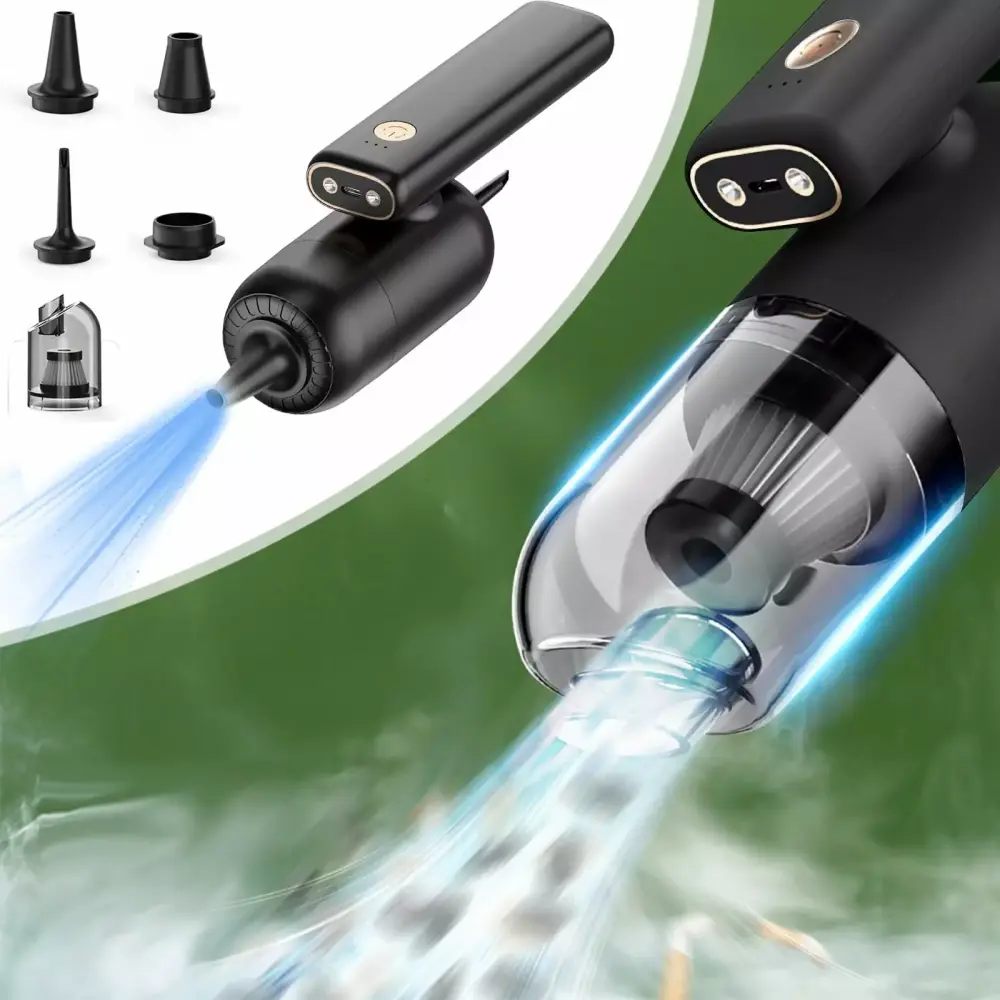 Dopebox Wireless Car Vacuum Cleaner - Handheld Strong Suction Portable Car Home Kitchen Cleaning Black