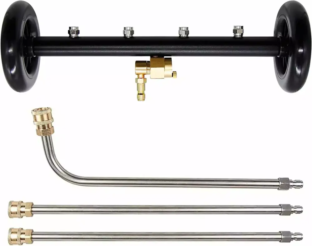 Twinkle Star 16 Inch Dual-Function Undercarriage Cleaner 2 Extension Wands and 90 Degree Angled Wand 4000 PSI 16